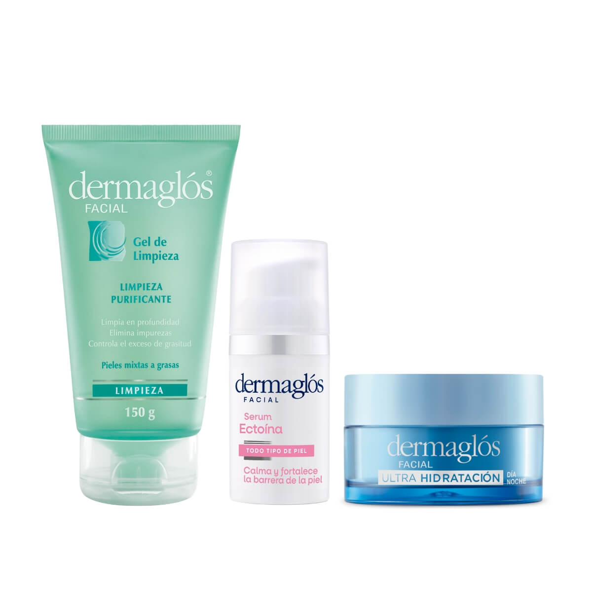 Kit Rutina Dermaglós Limpieza e Hidratación Serum Ectoína image number 0
