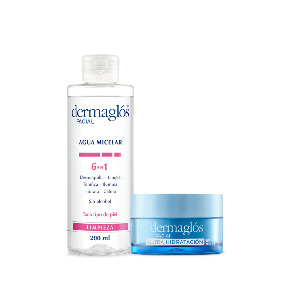 Kit Facial Dermaglós Agua Micelar + Gel Ultra Hidratación  image number 0