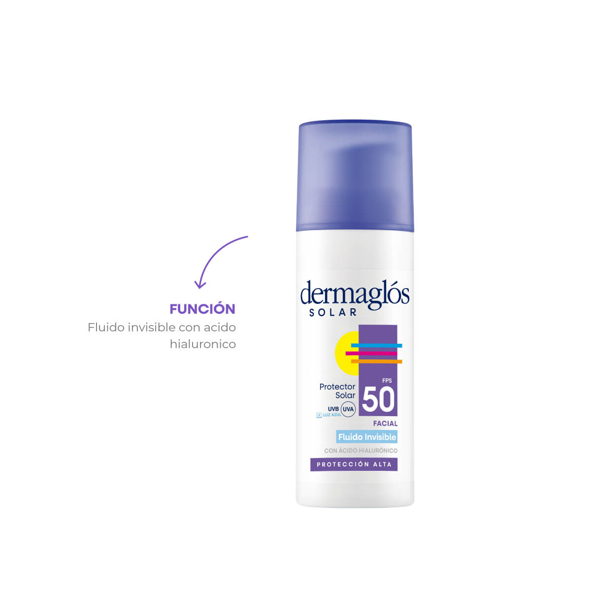Dermaglós Solar Protector Solar con FPS 50 Fluido Facial Emulsión por 50 g image number 6