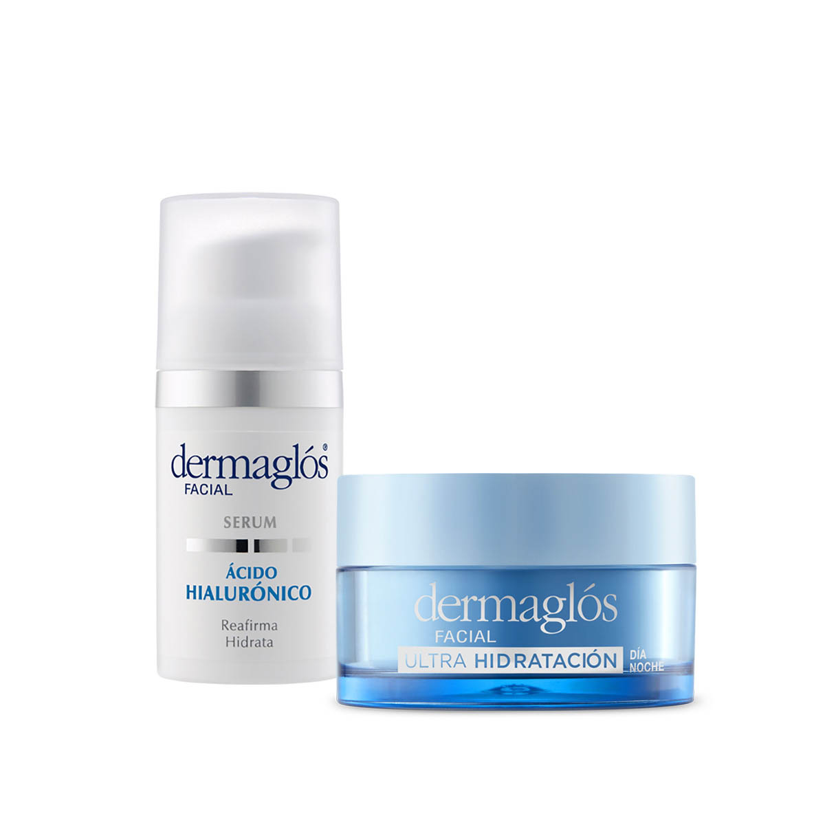 Kit Facial Dermagl&oacute;s Serum Ac. Hialur&oacute;nico + Crema Gel Ultra Hidrataci&oacute;n 