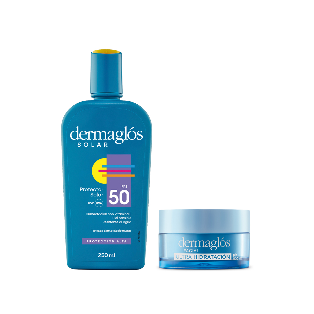 Kit Dermaglós Protector Solar + Crema Gel Ultra Hidratación image number 0