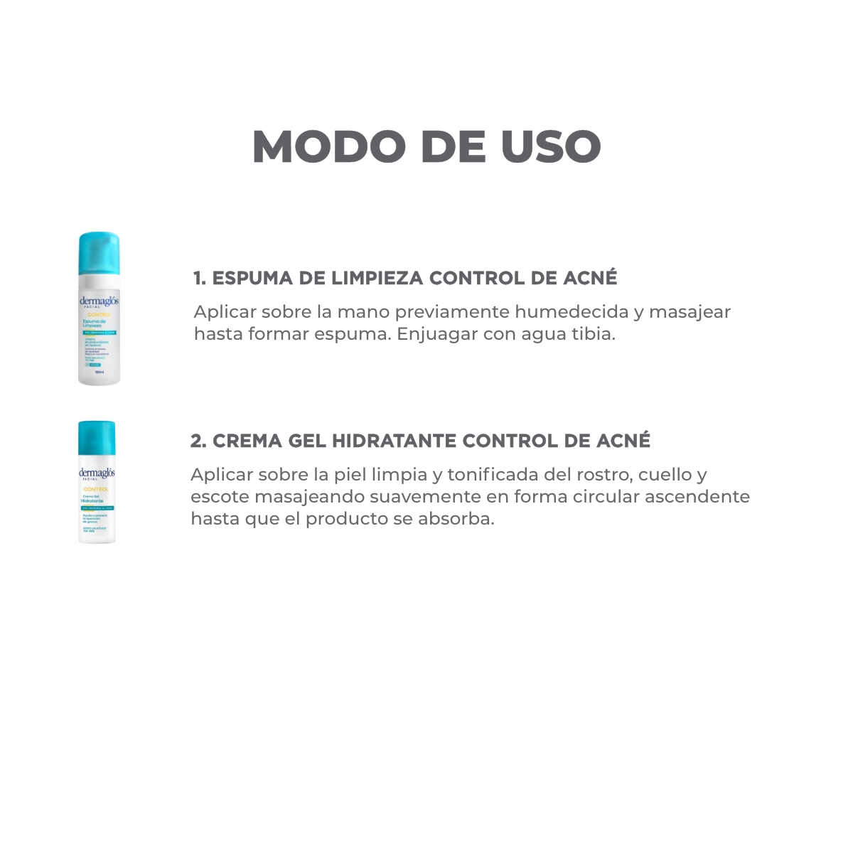 Kit Facial Dermagl&oacute;s Control Acn&eacute; Limpieza + Hidrataci&oacute;n image number 2