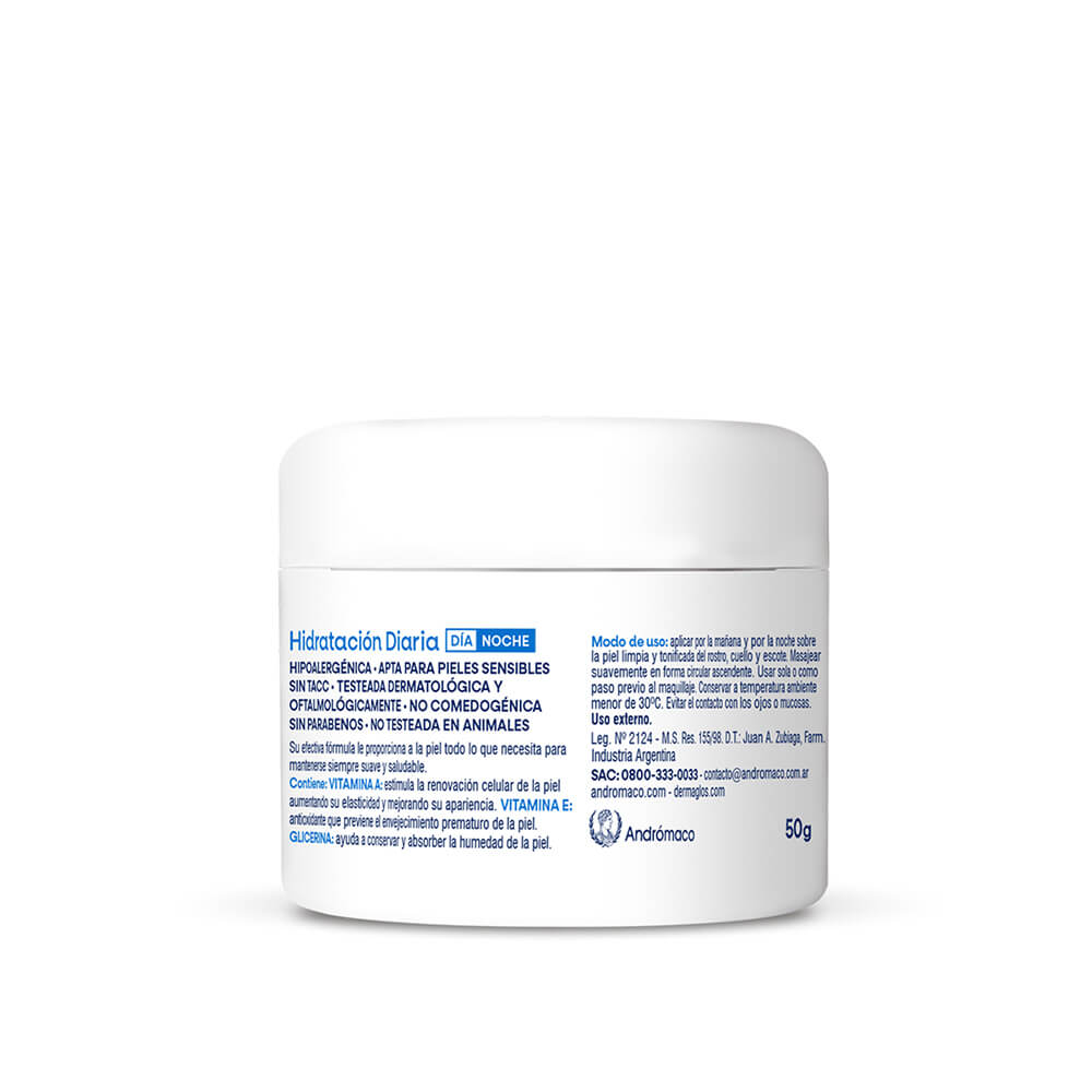 Crema Facial Hidratante Dia y Noche Dermagl&oacute;s Piel Equilibrada a Seca 50 g