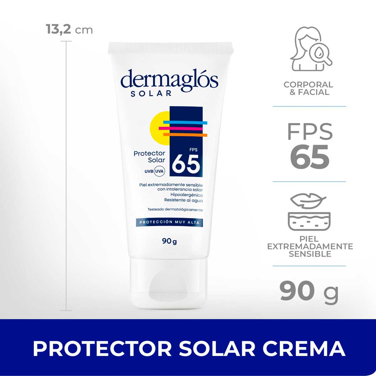 Protector Solar Dermagl&oacute;s FPS 65 crema 90 g image number 6