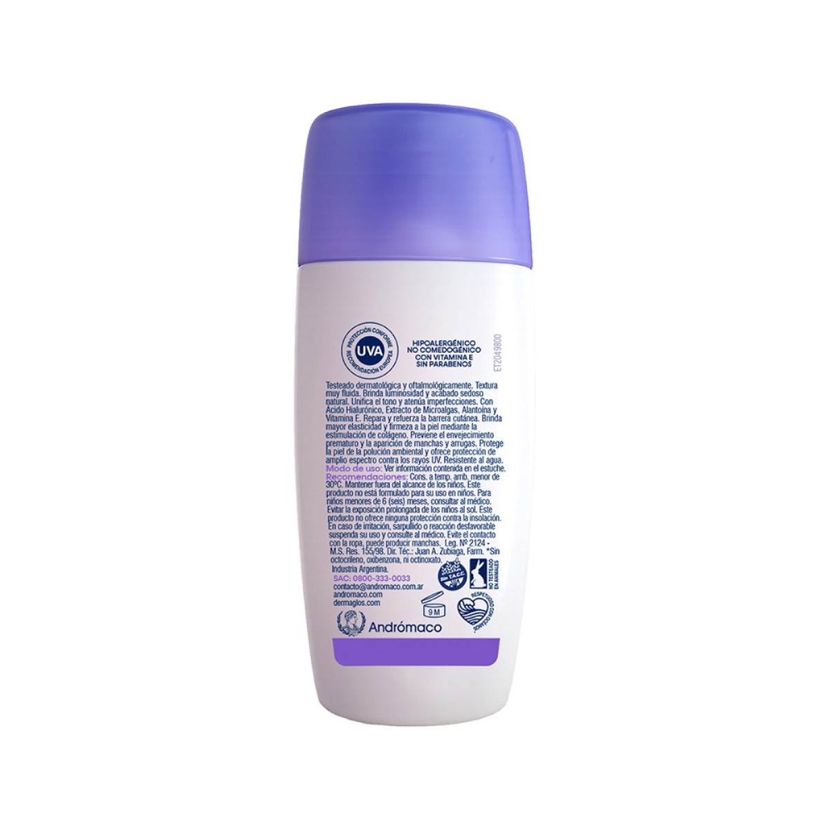 Protector Solar Dermagl&oacute;s Facial FPS 50 Fluido Tono 1 50 g image number 1