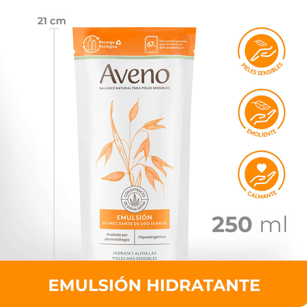 Aveno Refill Emulsi&oacute;n Humectante de Uso Diario 250 ml image number 4