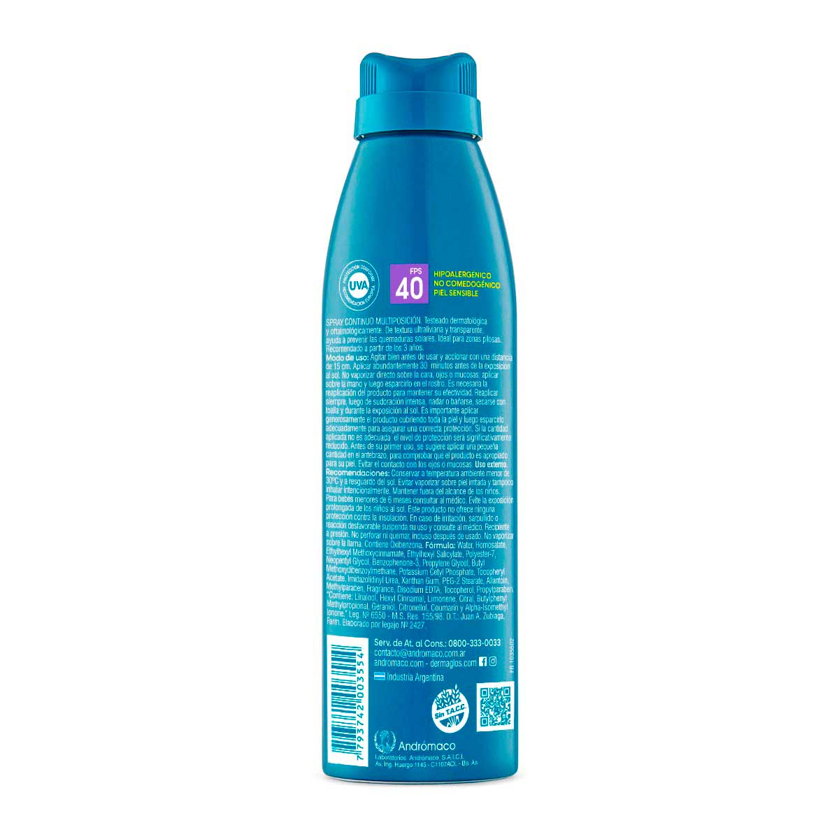 Protector Solar Dermaglós FPS 40 spray emulsión 170 ml image number 1
