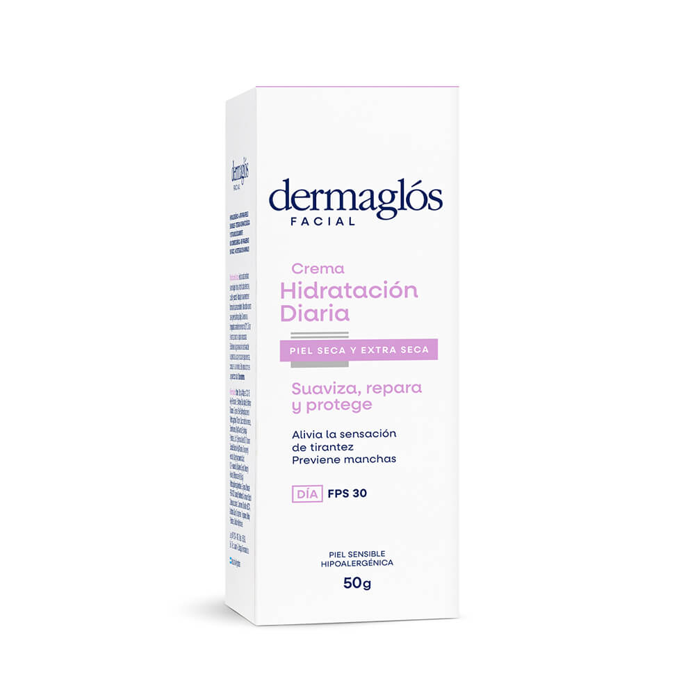 Crema Facial Hidratante D&iacute;a Dermagl&oacute;s Piel Seca y Extra Seca FPS 30 50 g image number 2