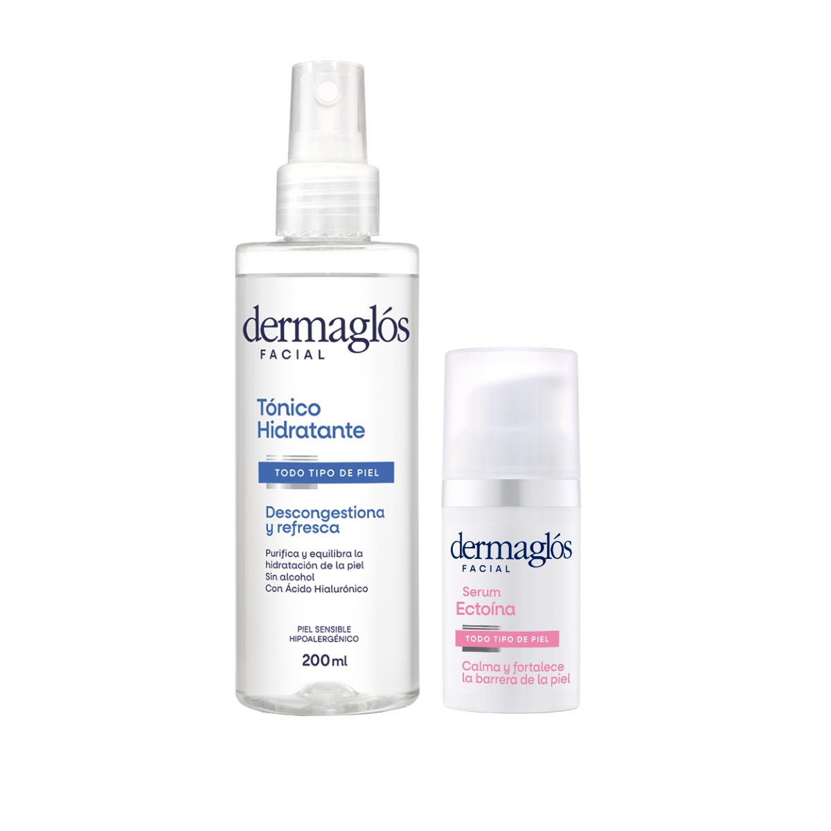 Kit Facial Dermaglós Rutina Calmante con Serum y Tónico image number 0