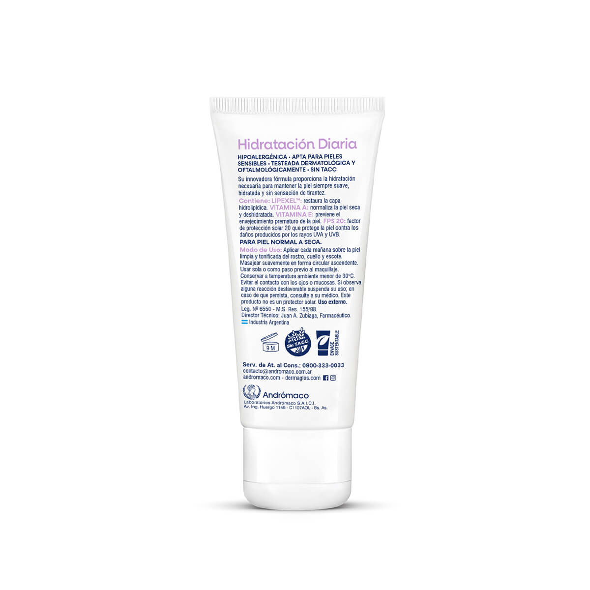 Dermagl&oacute;s Facial Crema Hidrataci&oacute;n Diaria FPS 20 Piel Seca y Extra Seca 70 g image number 2