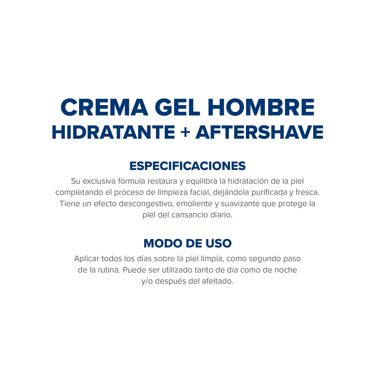 Dermaglós Hombres Crema Gel Hidratante + After Shave 100 ml image number 6