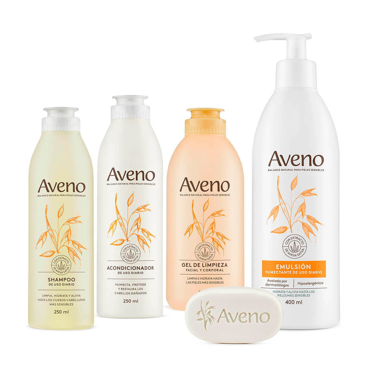 Kit Cuidado Facial Corporal Aveno Pieles Sensibles