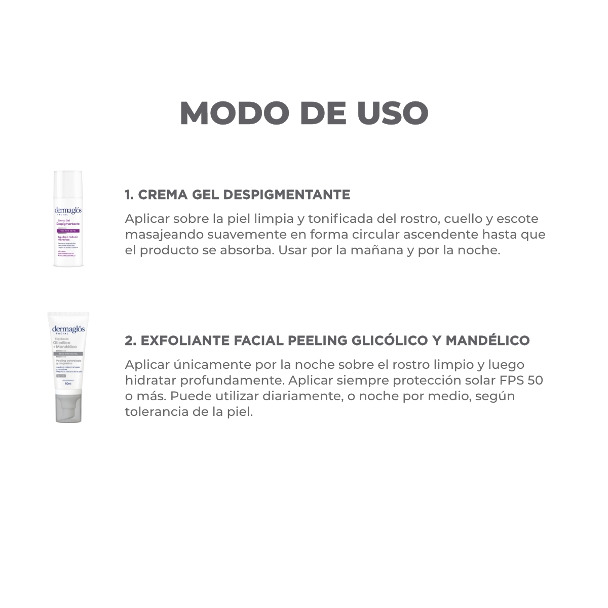 Kit Facial Dermagl&oacute;s Emulsi&oacute;n Exfoliante + Despigmentante image number 1