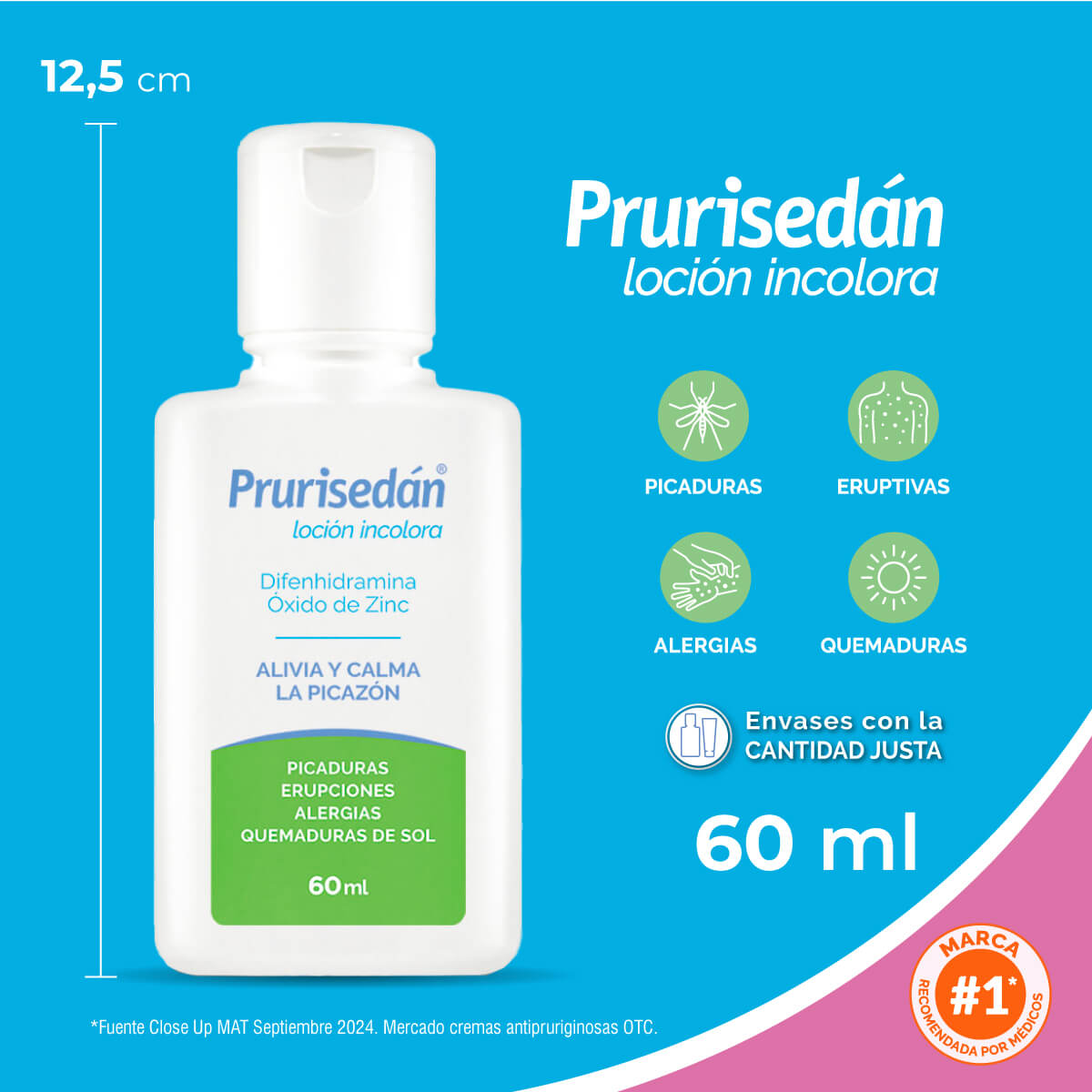 Loci&oacute;n Incolora Prurised&aacute;n 60 ml image number 3