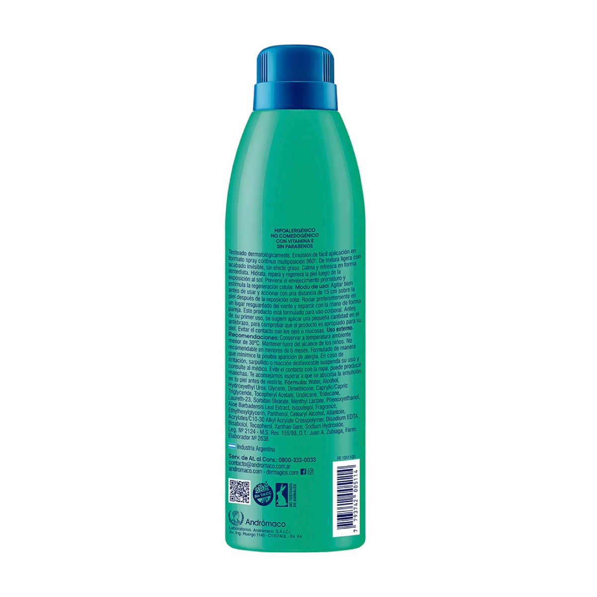 Emulsi&oacute;n Post Solar Dermagl&oacute;s Spray Refrescante 170 ml