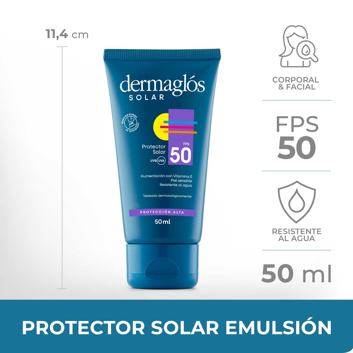 Protector Solar Dermagl&oacute;s FPS 50 emulsi&oacute;n 50 ml image number 7