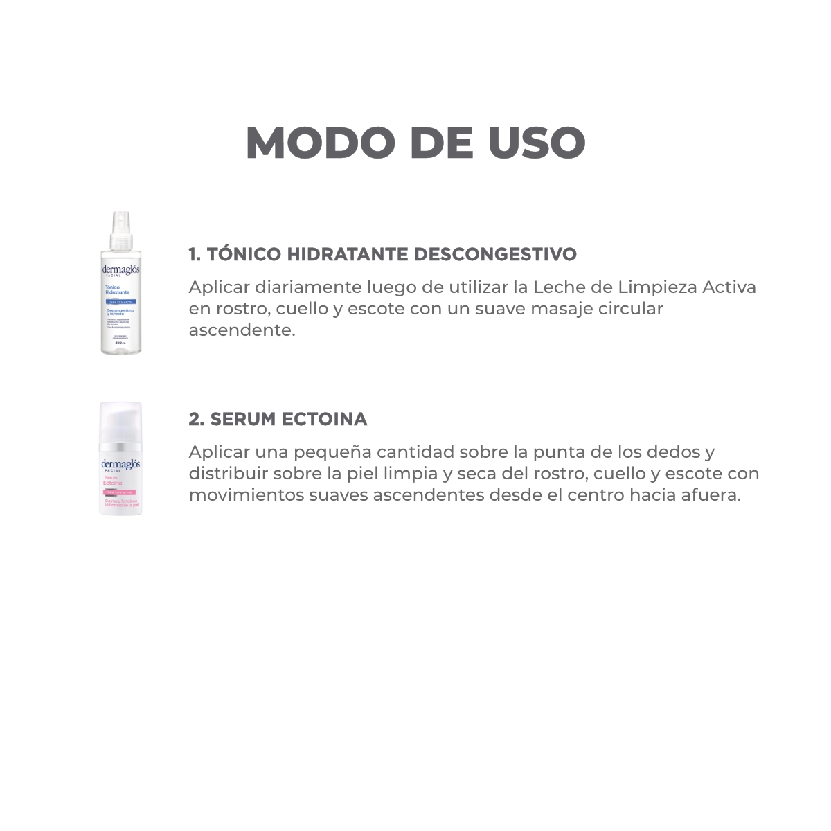 Kit Facial Dermagl&oacute;s Rutina Calmante con Serum y T&oacute;nico image number 2
