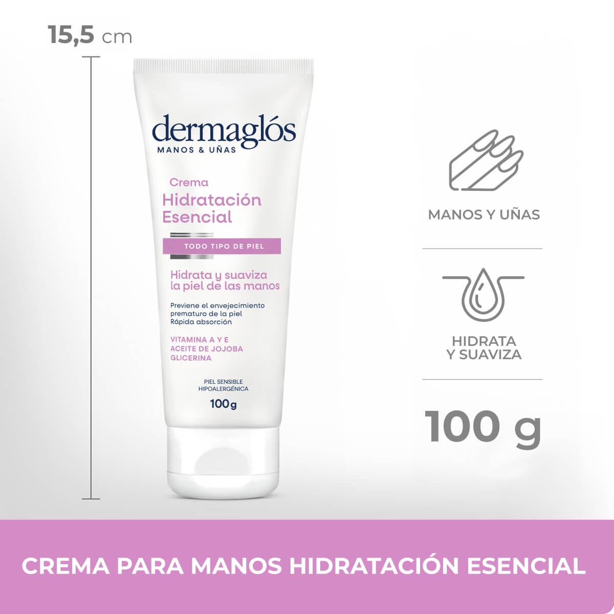 Dermaglós Corporal Crema para Manos Hidratación Esencial 100 g image number 4