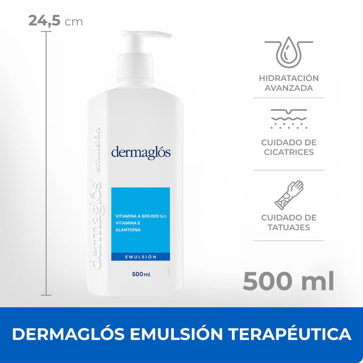 Dermaglós Terapéutica Emulsión 500 ml image number 2