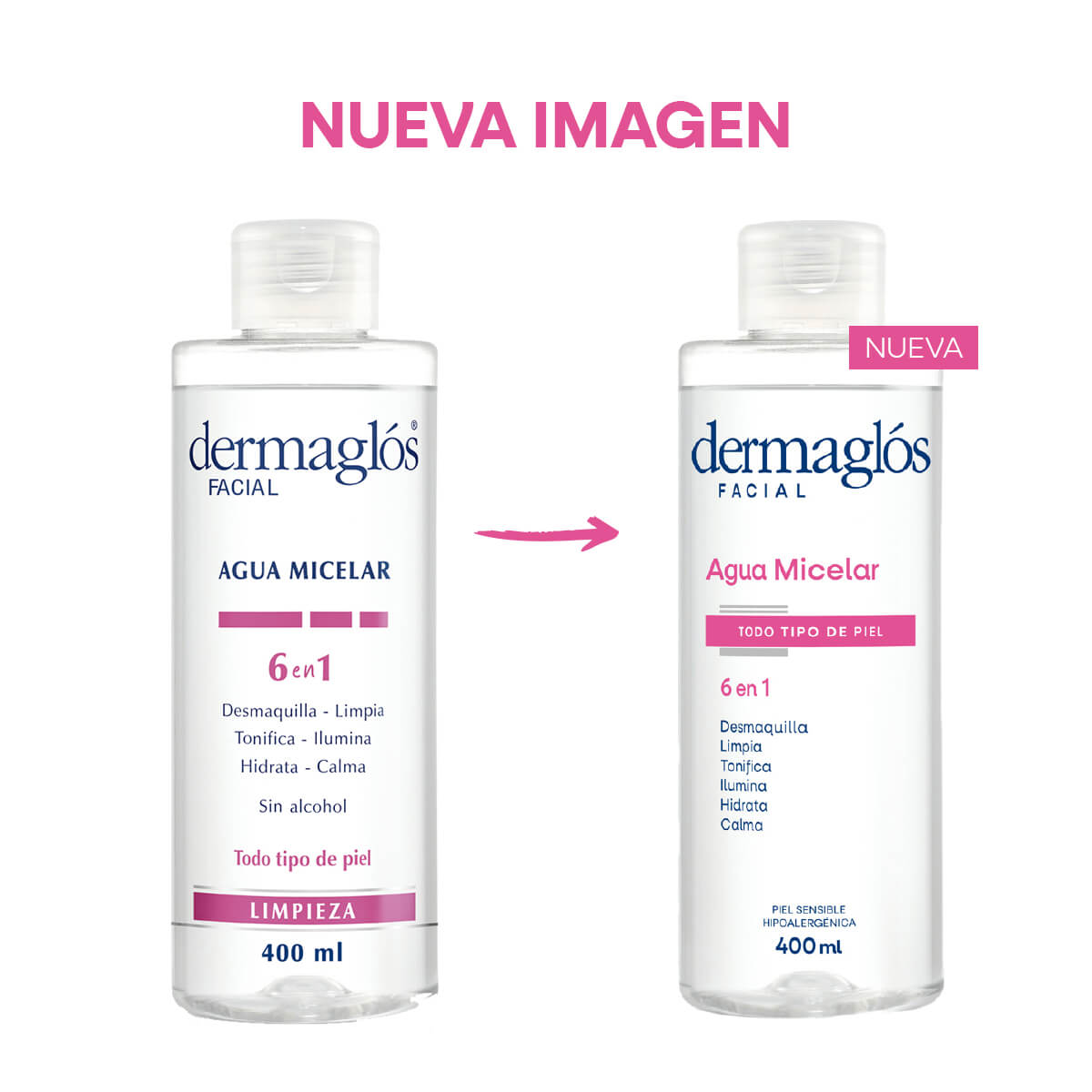 Dermaglós Facial Agua Micelar 400 ml image number 2