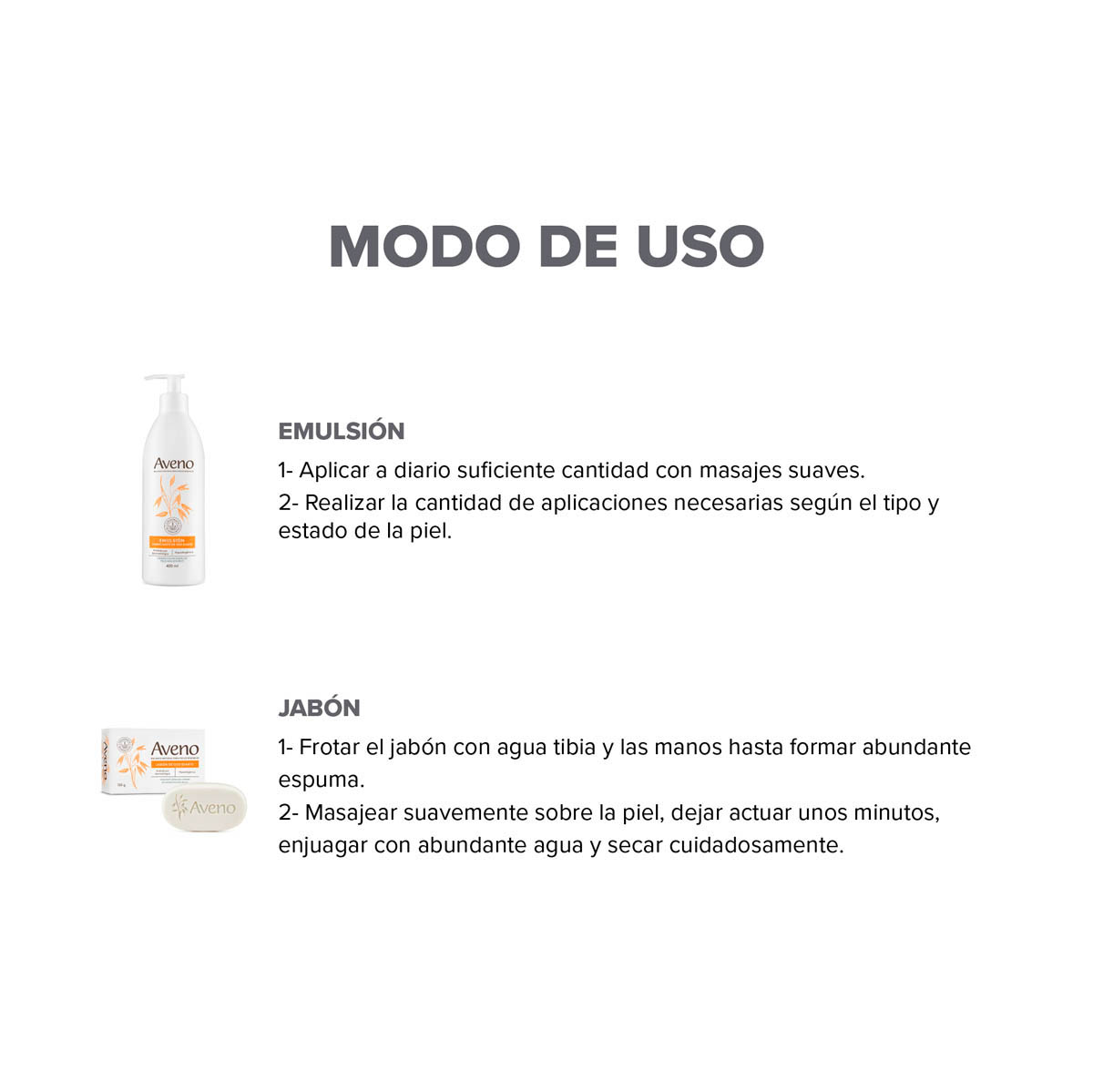 Kit Limpieza Hidratación Aveno Emulsión + Jabón image number 2