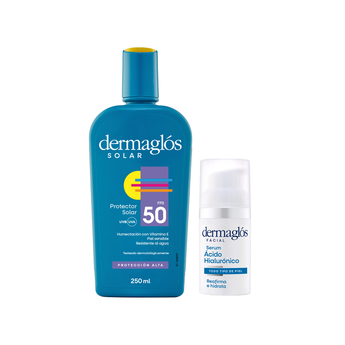 Kit Dermaglós Protector Solar + Serum Ácido Hialurónico image number 0