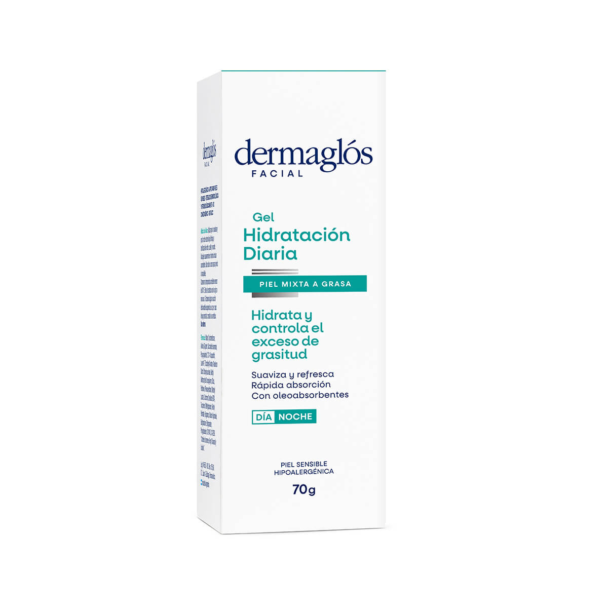 Dermagl&oacute;s Facial Gel Hidrataci&oacute;n Diaria Piel Mixta a Grasa 70 g image number 2