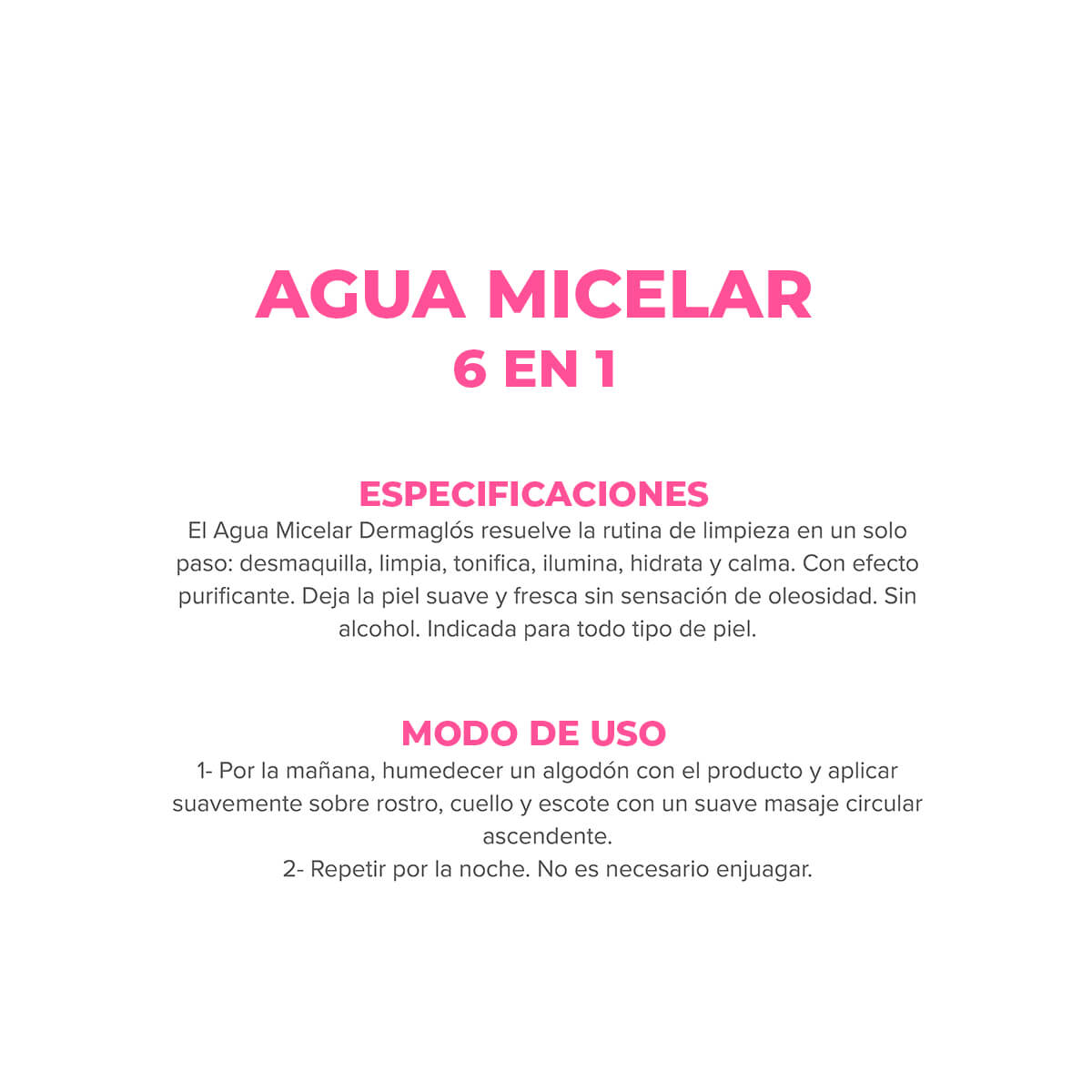 Dermaglós Facial Agua Micelar 400 ml image number 5