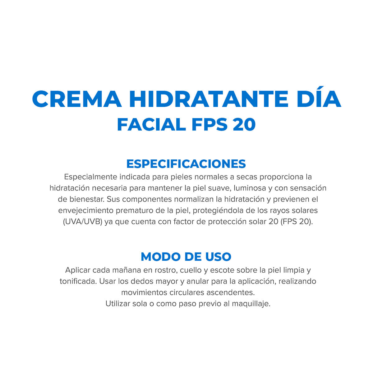 Dermaglós Facial Crema Hidratación Diaria FPS 20 Piel Equilibrada a Seca 70 g image number 6
