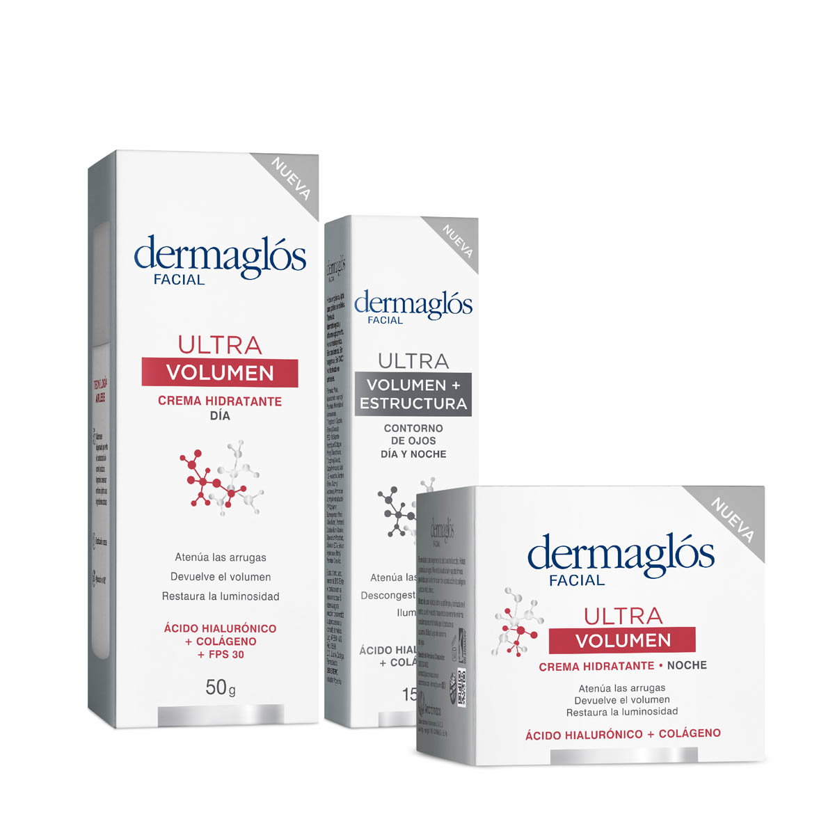 Kit Facial Dermaglós Ultra Volumen Crema Día Noche Ojos image number 1