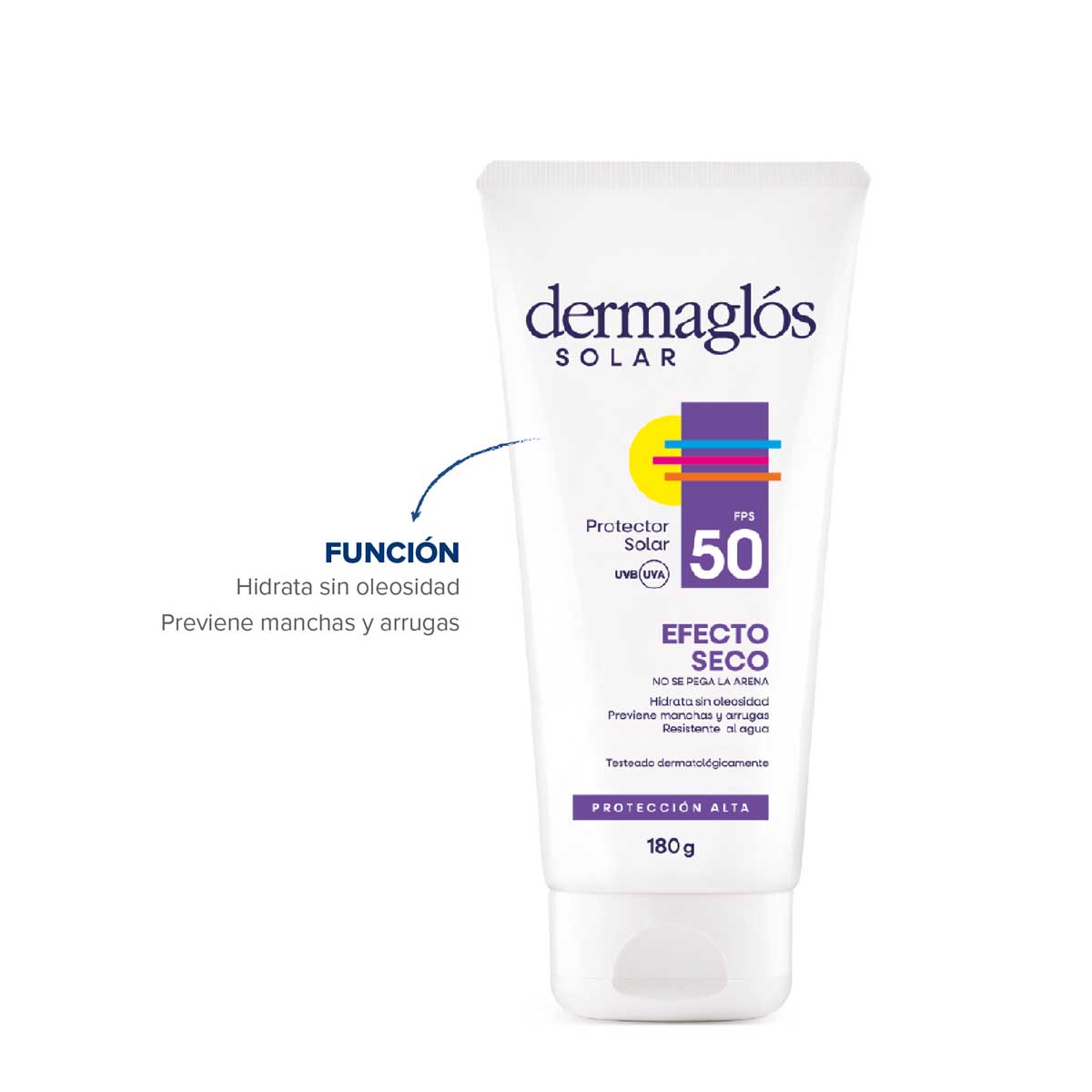 Protector Solar Dermagl&oacute;s FPS 50 Efecto Seco crema 180 ml image number 3