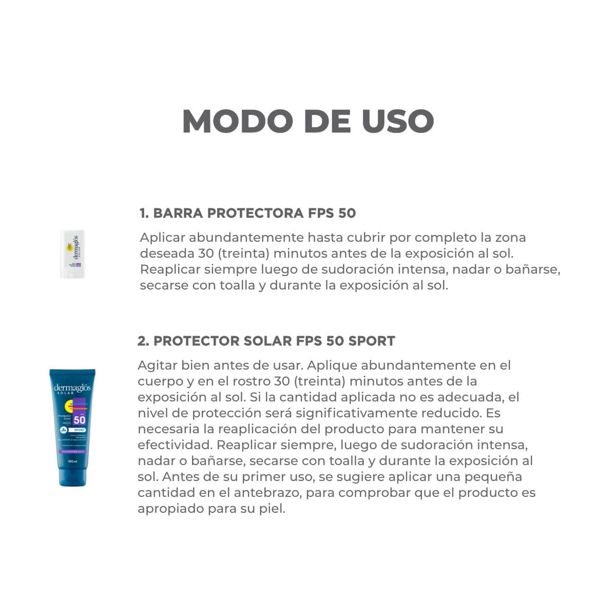 Kit Dermagl&oacute;s Protector Solar Sport FPS 50 + Barra image number 2
