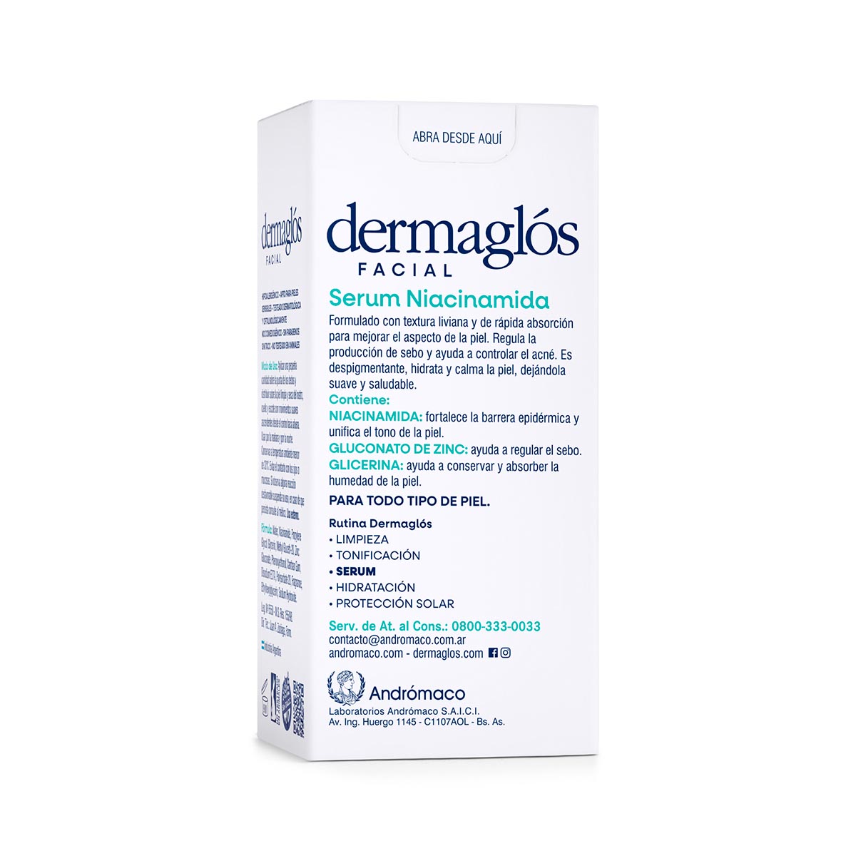 Dermagl&oacute;s Facial Serum Niacinamida 30 ml image number 3