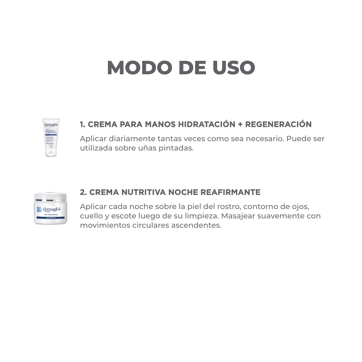 Kit Facial y Manos Dermaglós Hidratación + Regeneración image number 2
