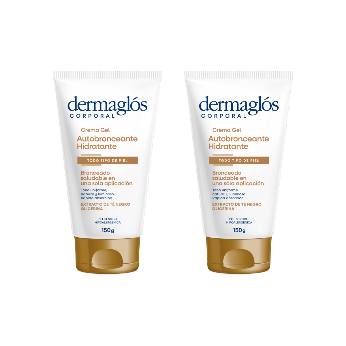 Kit Autobronceante Dermaglós Crema Gel Hidratante image number 0