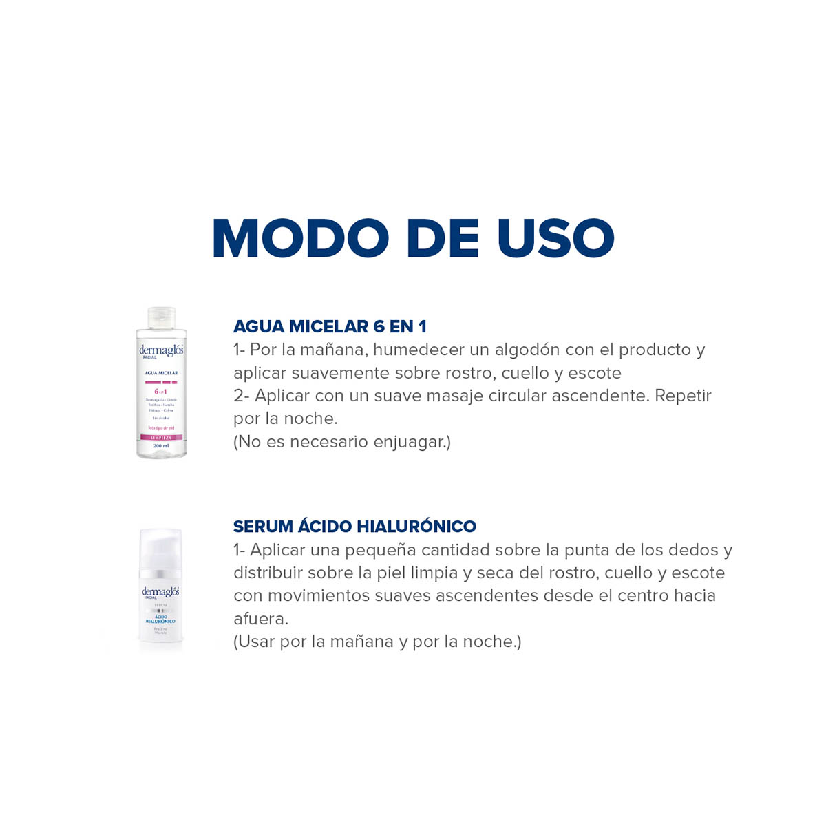 Kit Facial Dermaglós Agua Micelar + Serum image number 3