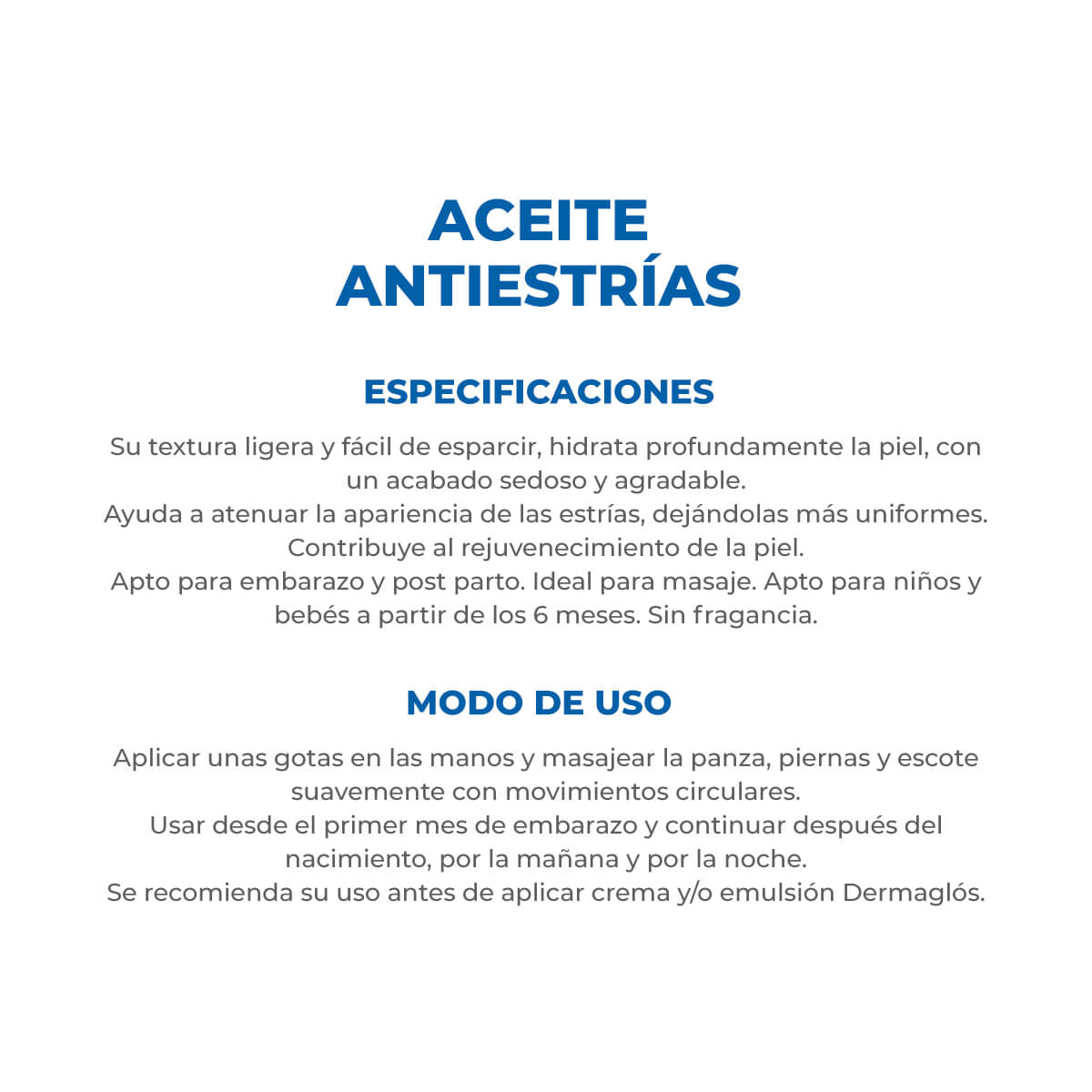 Aceite Antiestr&iacute;as Dermagl&oacute;s 70 ml image number 2