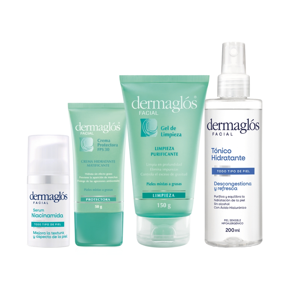 Kit Dermaglós Rutina Piel Mixta a Grasa + Serum Niacinamida image number 0