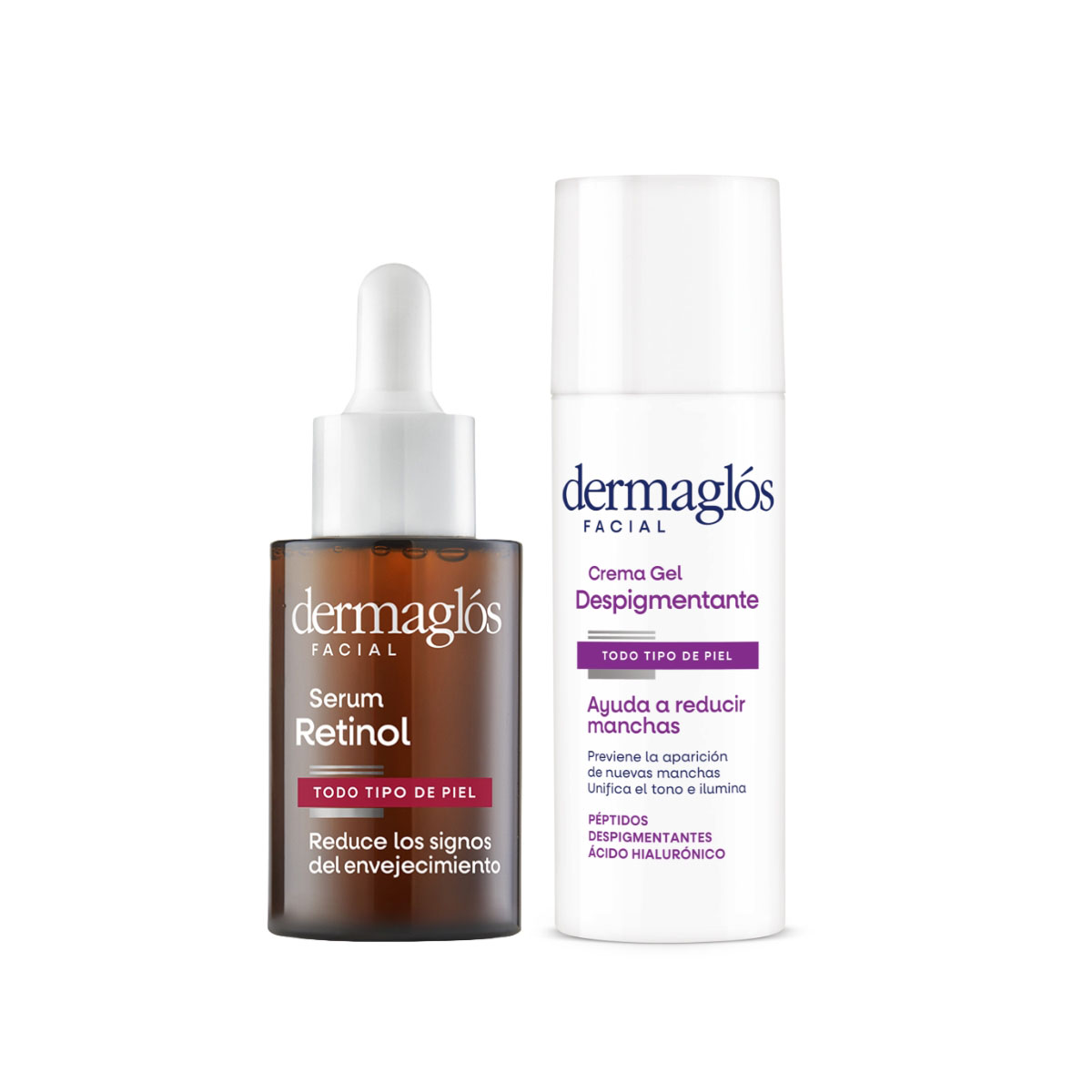 Kit Facial Dermagl&oacute;s Serum Retinol + Crema Despigmentante