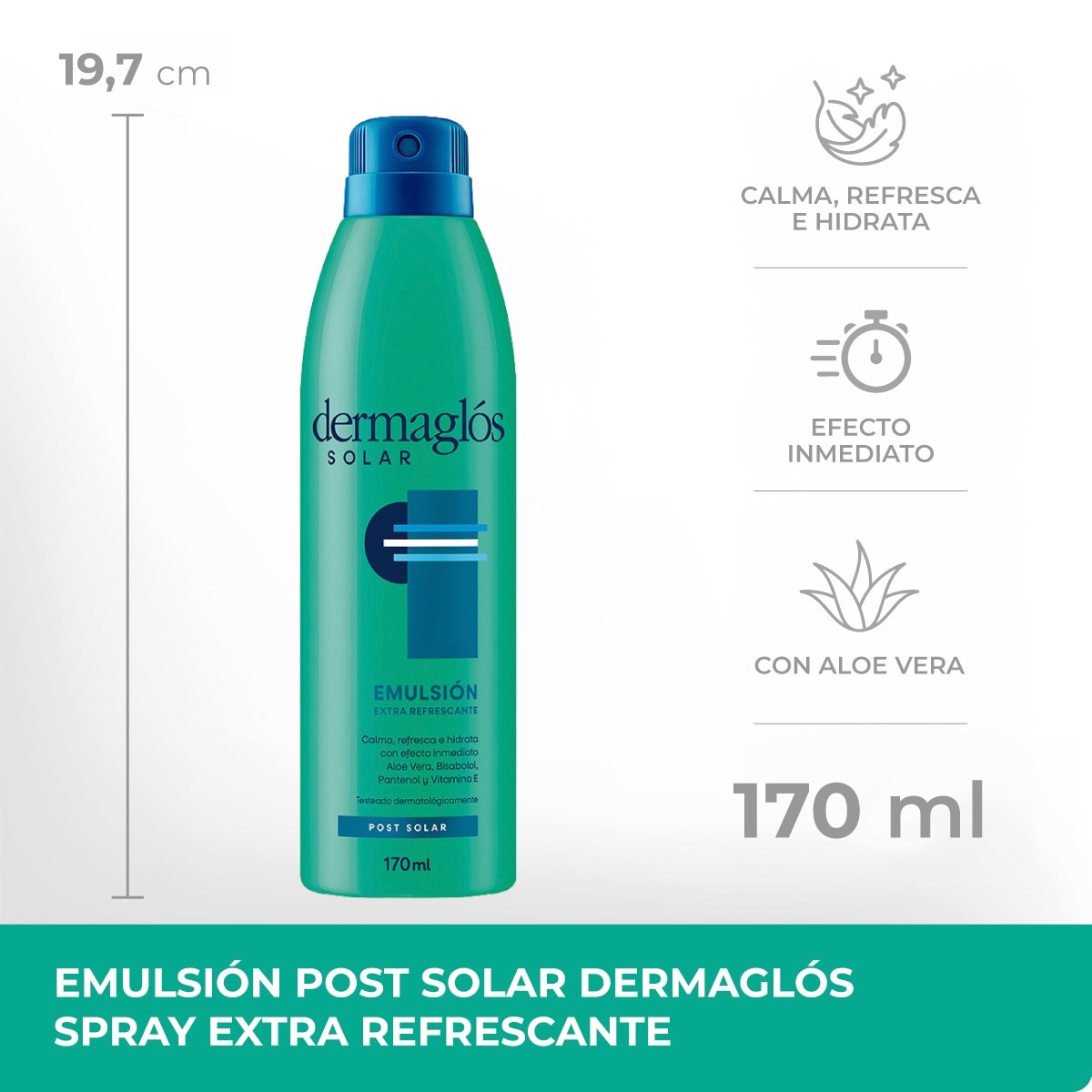 Emulsi&oacute;n Post Solar Dermagl&oacute;s Spray Refrescante 170 ml  image number 4