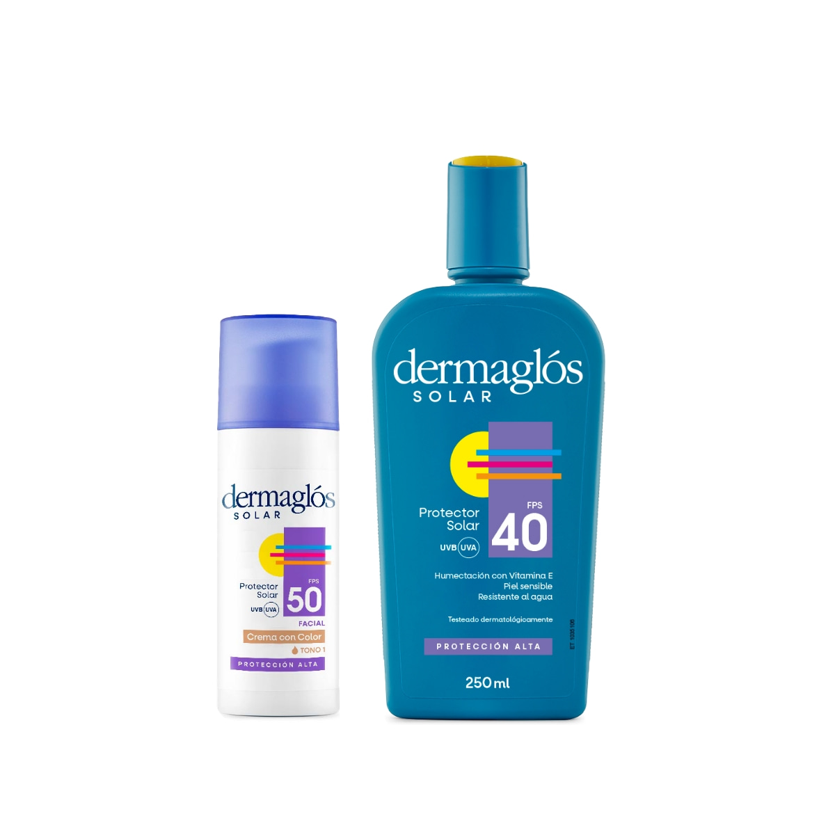 Kit Protector Solar Dermaglós Corporal y Facial Tono 1 Claro image number 0