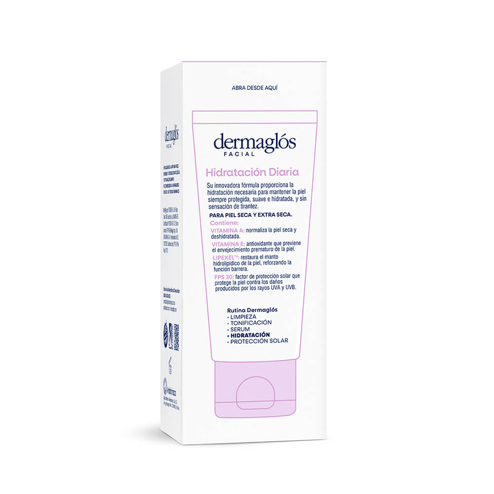 Crema Facial Hidratante D&iacute;a Dermagl&oacute;s Piel Seca y Extra Seca FPS 30 50 g image number 3