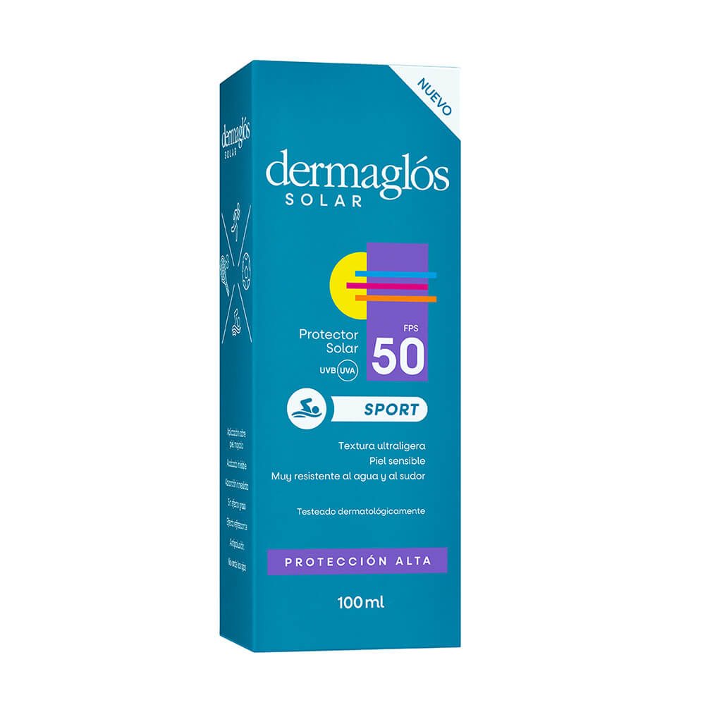 Protector Solar Dermaglós FPS 50 Sport Emulsión 100ml image number 2