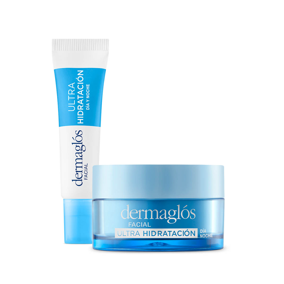 Kit Facial Dermaglós Ultra Hidratante Crema Contorno de Ojos 