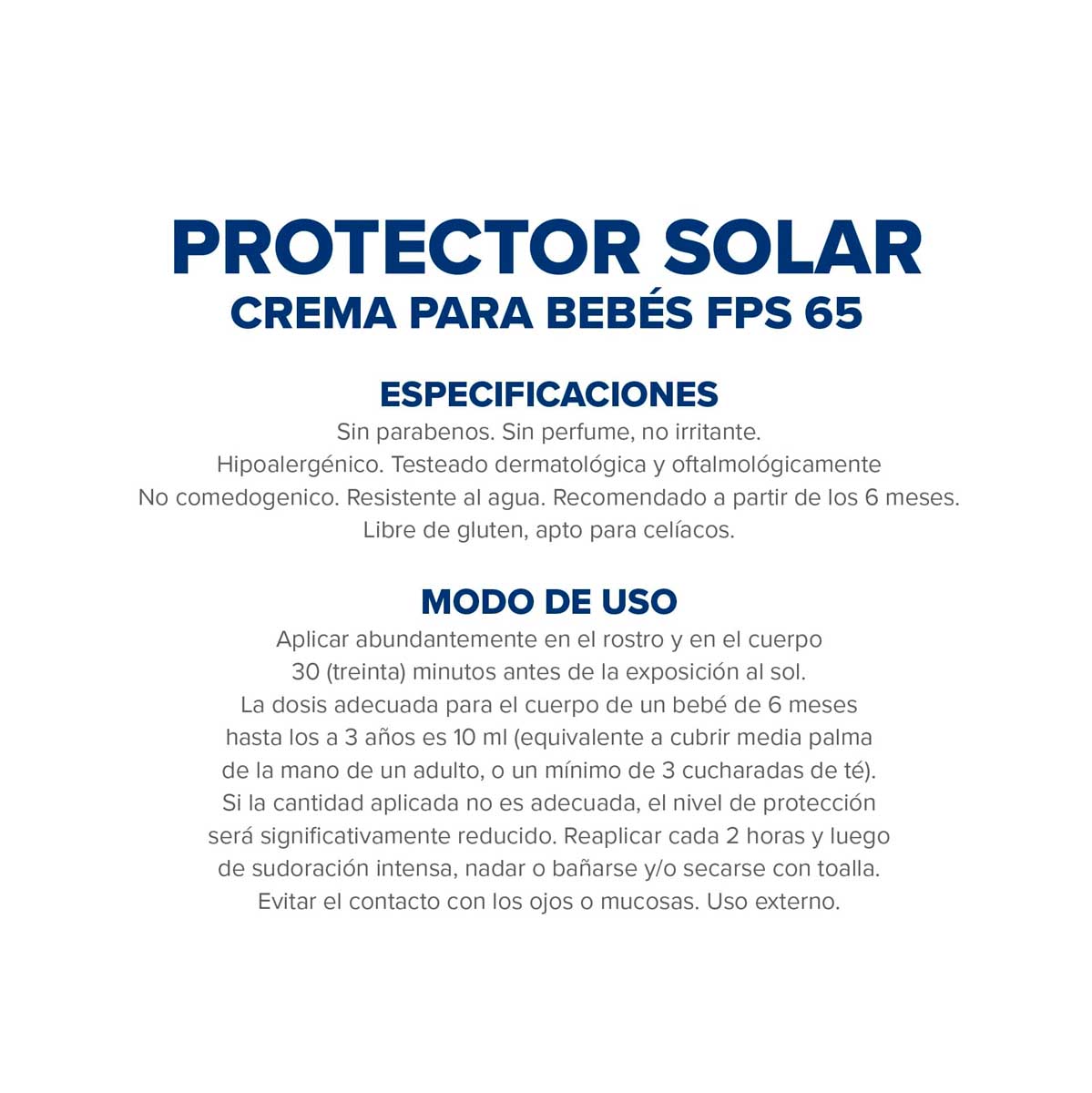 Protector Solar Beb&eacute;s Dermagl&oacute;s FPS 65 crema 120 g image number 6