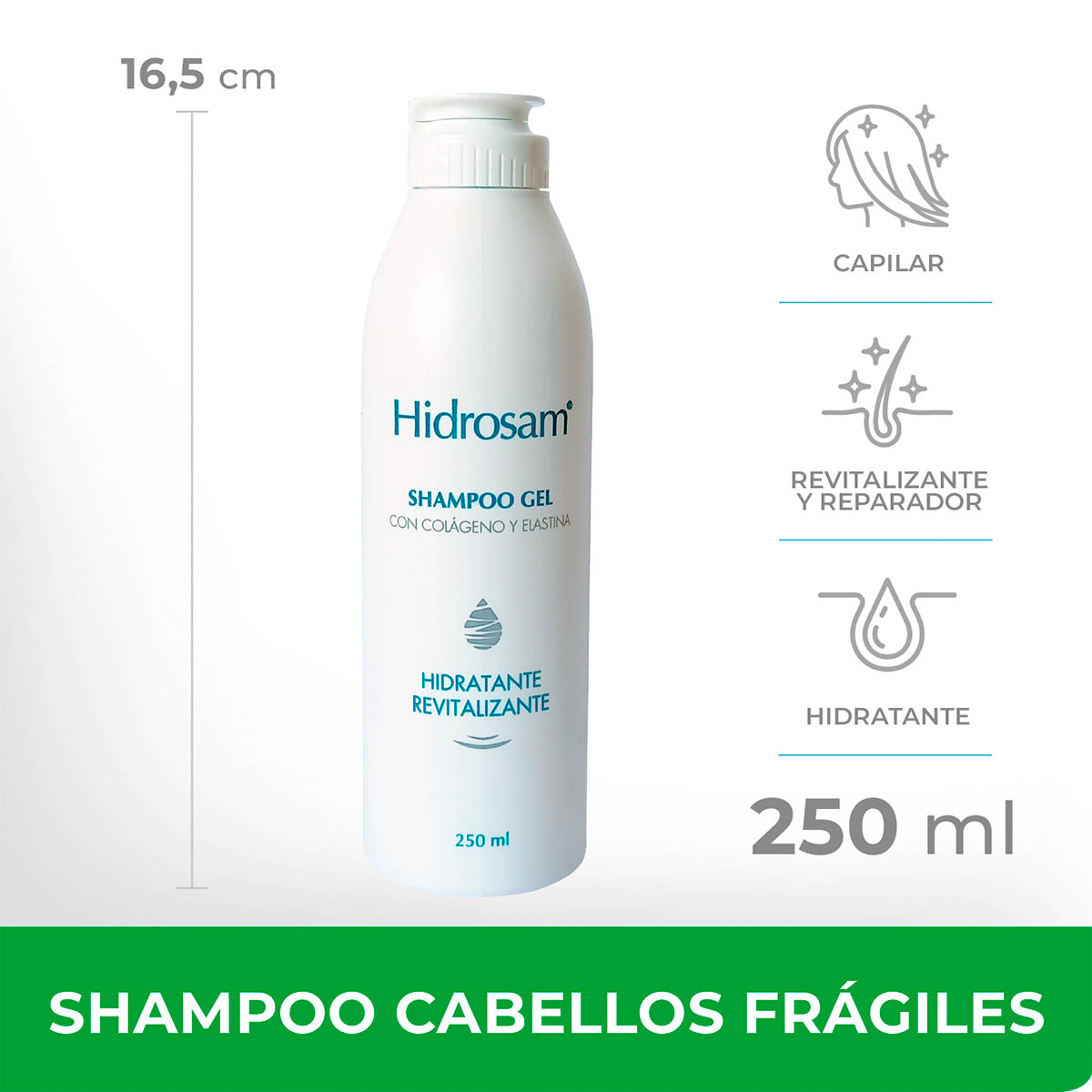 Shampoo en Gel Hidrosam para cabellos fr&aacute;giles 250 ml image number 5