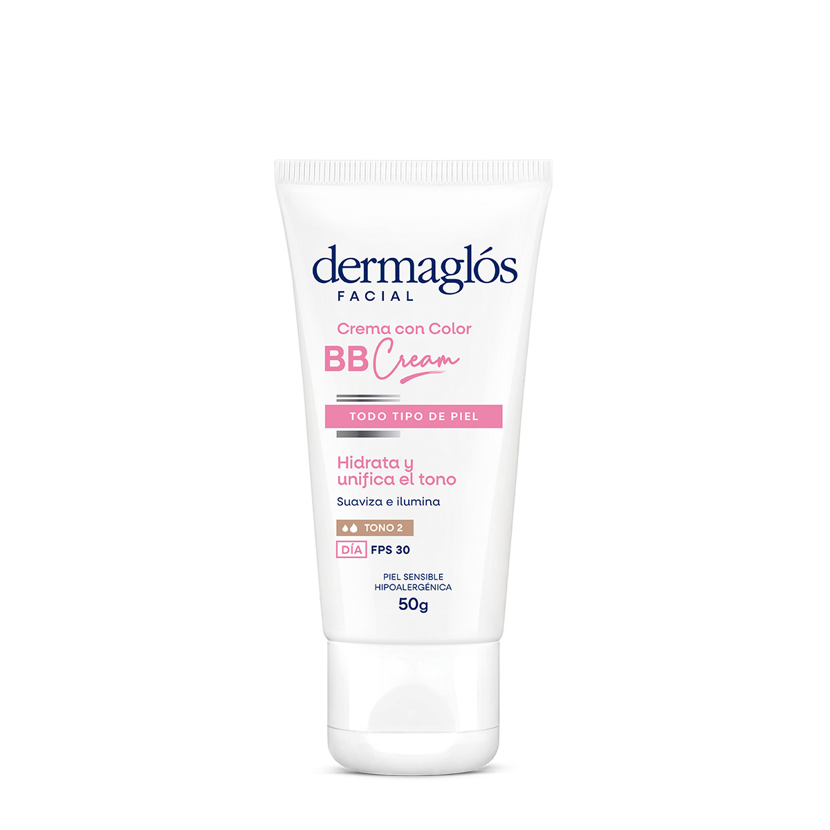 Dermagl&oacute;s Facial Crema con Color BB Cream Tono 2 con FPS 30 50 g image number 0
