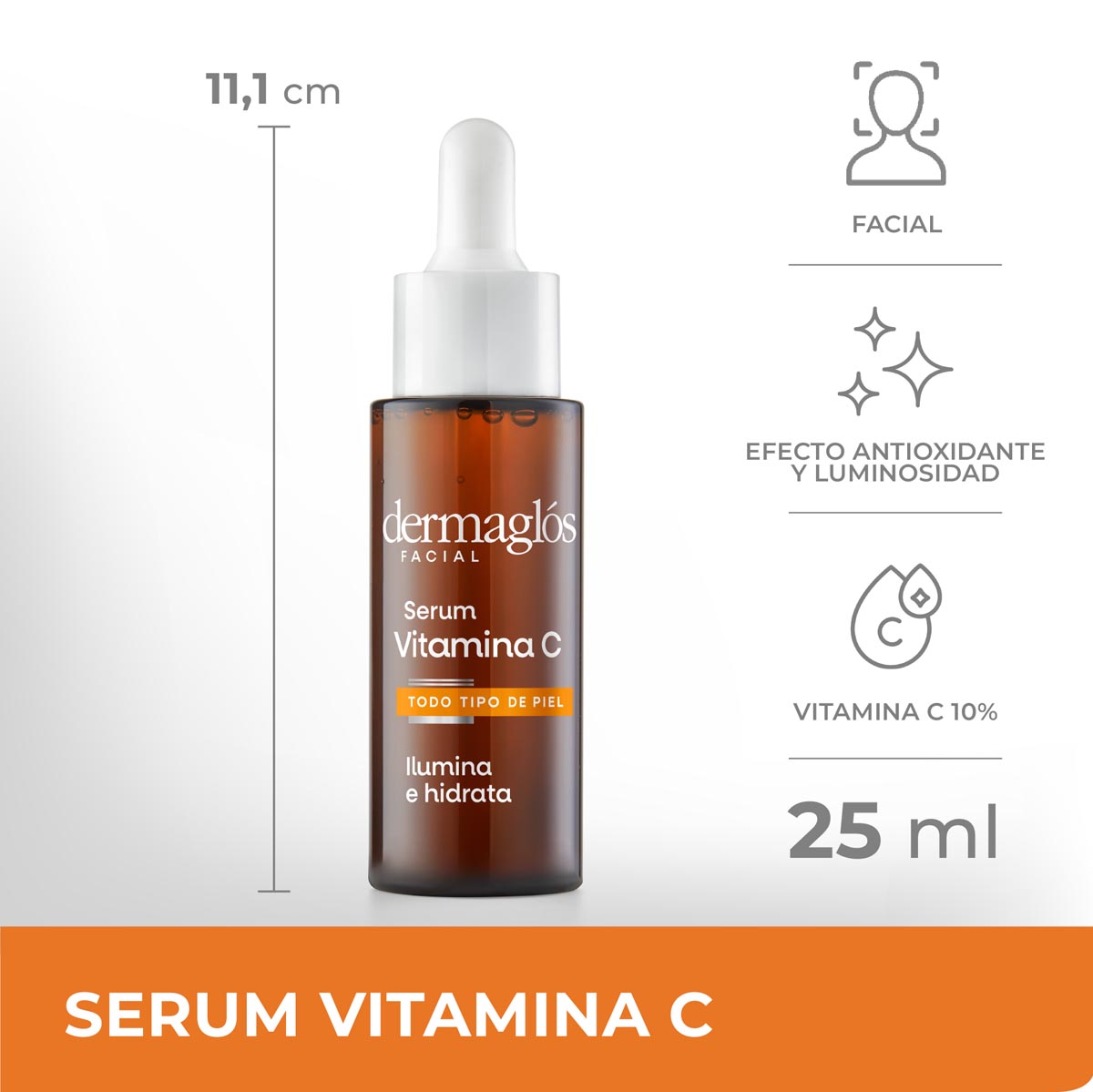 Dermagl&oacute;s Facial Serum Vitamina C 25 ml image number 7