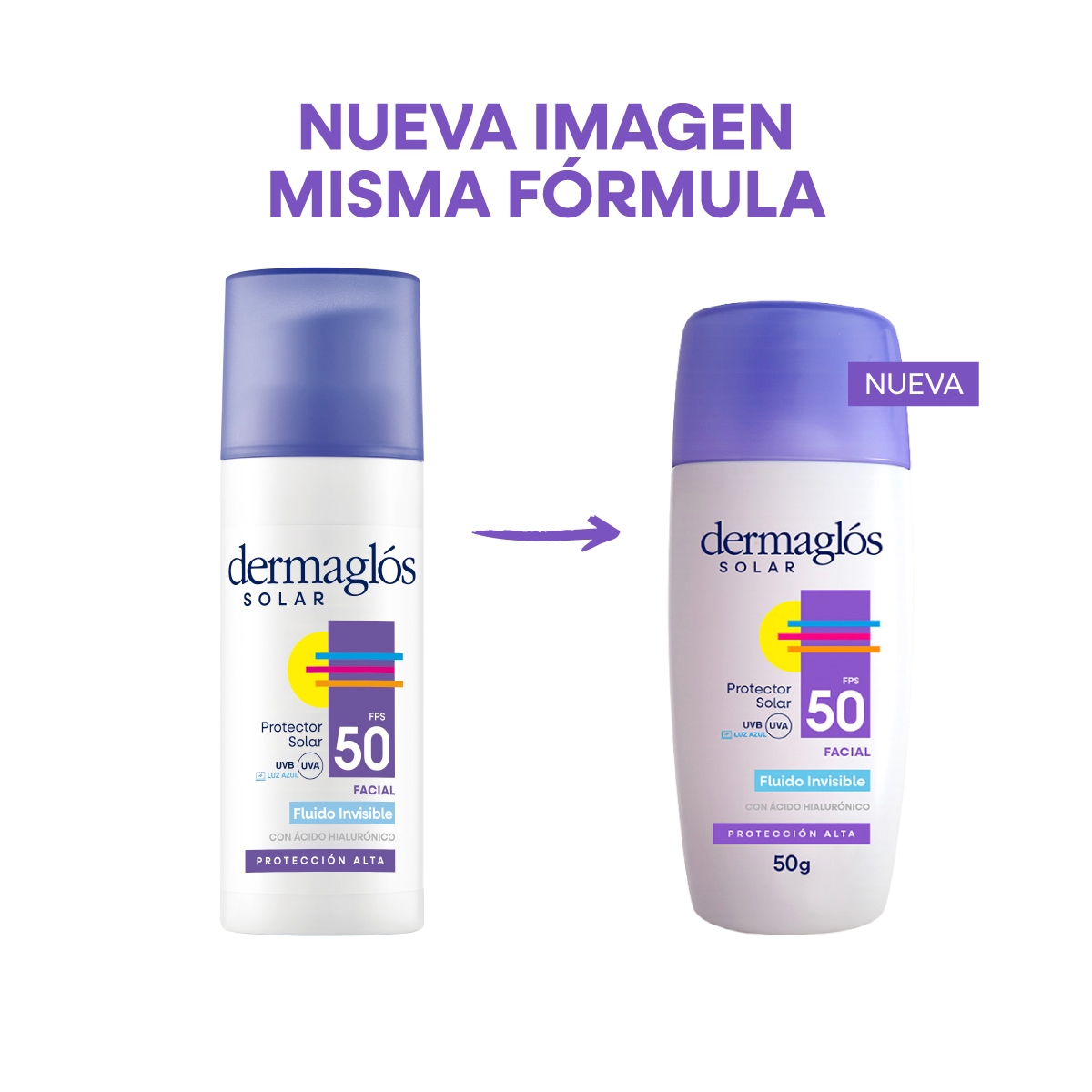 Dermagl&oacute;s Solar Protector Solar con FPS 50 Fluido Facial Emulsi&oacute;n por 50 g image number 0