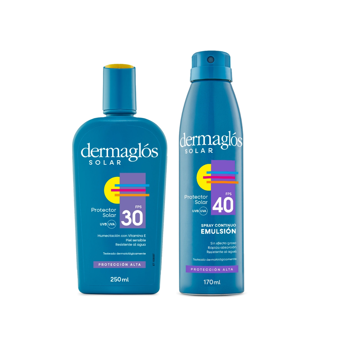 Kit Protector Solar Dermaglós Emulsión FPS 30 + Spray FPS 40 image number 0